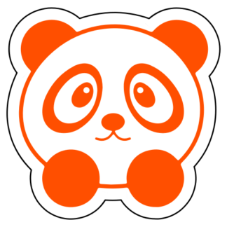 Sweet Little Panda Sticker (Orange)